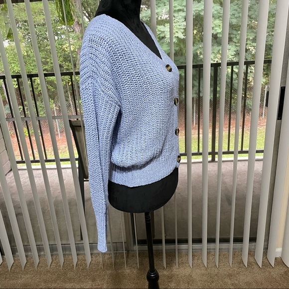 Sincerely Jules Women’s Lavender Knit Cardigan Sweater Size Large - Picture 2 of 9